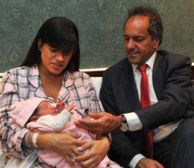 Scioli present� a su nieta