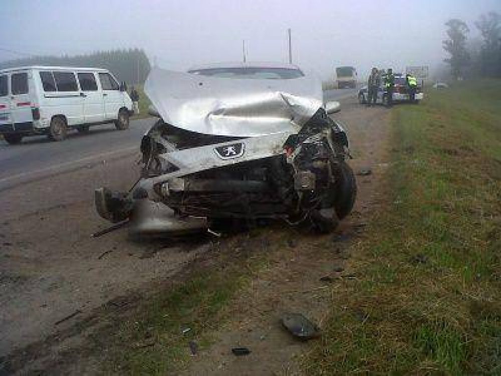 DOS HERIDOS POR VIOLENTO ACCIDENTE EN EL KM 14 DE LA AUTOV�A 226