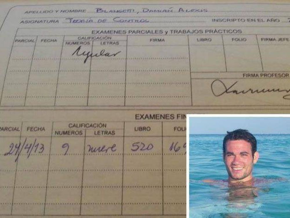 Damian Blangetti no se rinde: aprob su ltima materia en Ingeniera