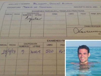 Damian Blangetti no se rinde: aprob� su �ltima materia en Ingenier�a