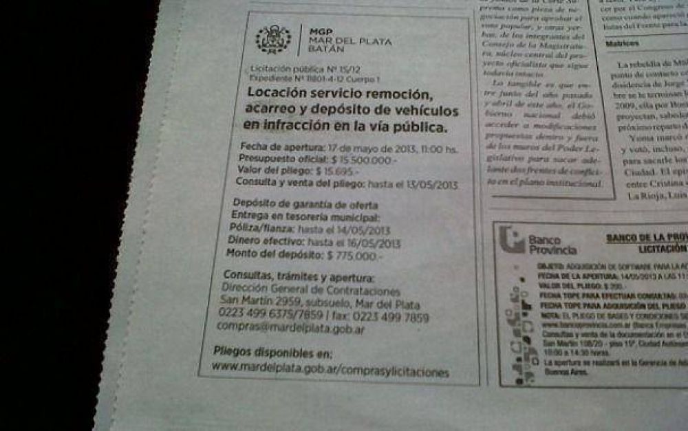 Pulti privatizar� el servicio de gr�as