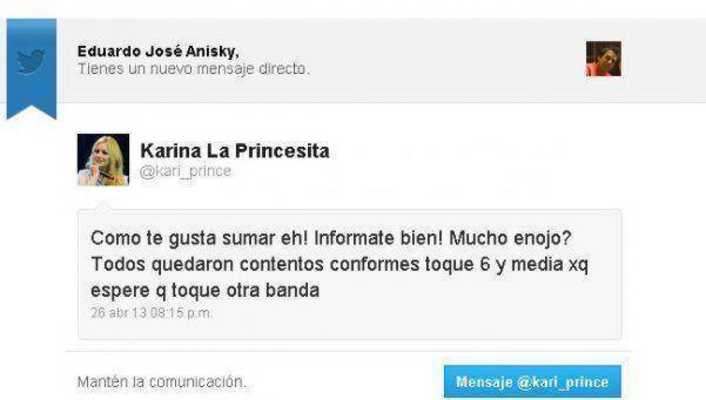 El enojo de Karina con un periodista