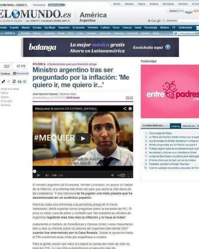 El "me quiero ir" de Lorenzino, en los diarios del mundo