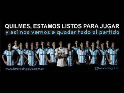 Empiezan los pedidos de hinchas de Racing para el partido con Quilmes