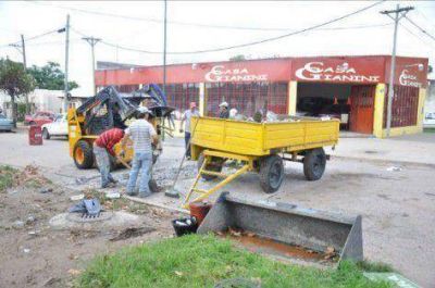 Se realizan trabajos en Avenida Intendente de la Sota