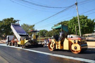 Contin�an con la repavimentaci�n de la avenida Tambor de Tacuar� en la zona oeste 