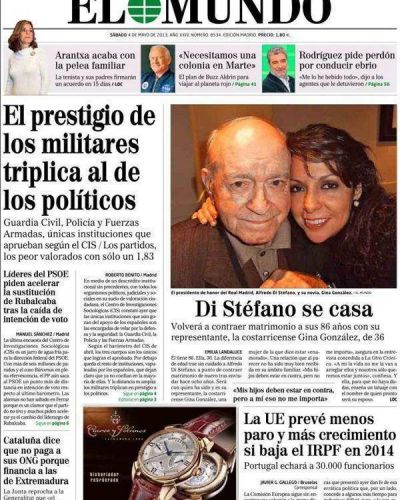 A los 86, Di St�fano se casa con su novia de 36 a�os