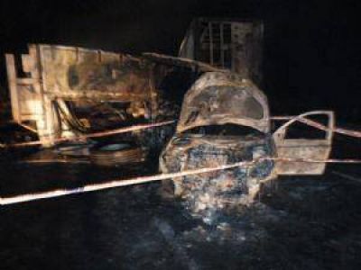 Choque m�ltiple e incendio en ruta 7: dos muertos