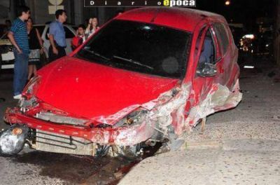 Capital: recorri� 20 metros con su auto por la vereda y a gran velocidad