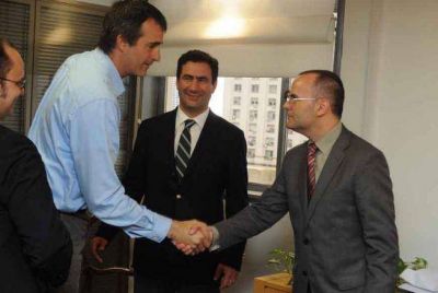 Bullrich con funcionarios de Galicia