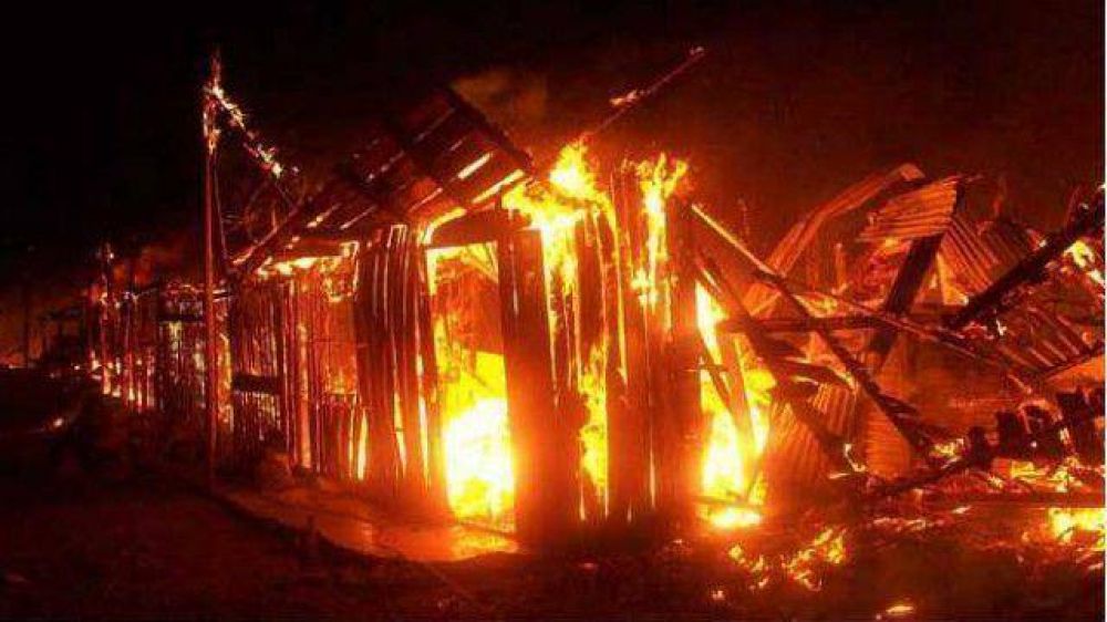Tr�gico incendio en La Paz
