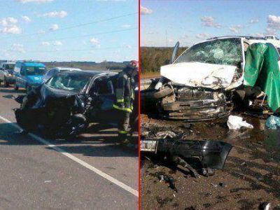 Un hombre falleci� y tres hijos menores sufrieron graves lesiones por accidente en Ruta 14 