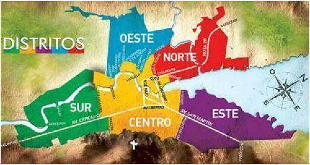 Municipio ya tiene los barrios separados en cinco "distritos"