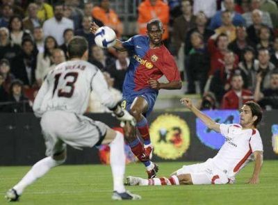 Messi, espectador de la exhibici�n de Barcelona.