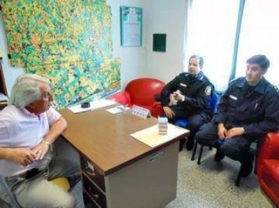 El jefe de la Departamental de polic�a visit� Orense