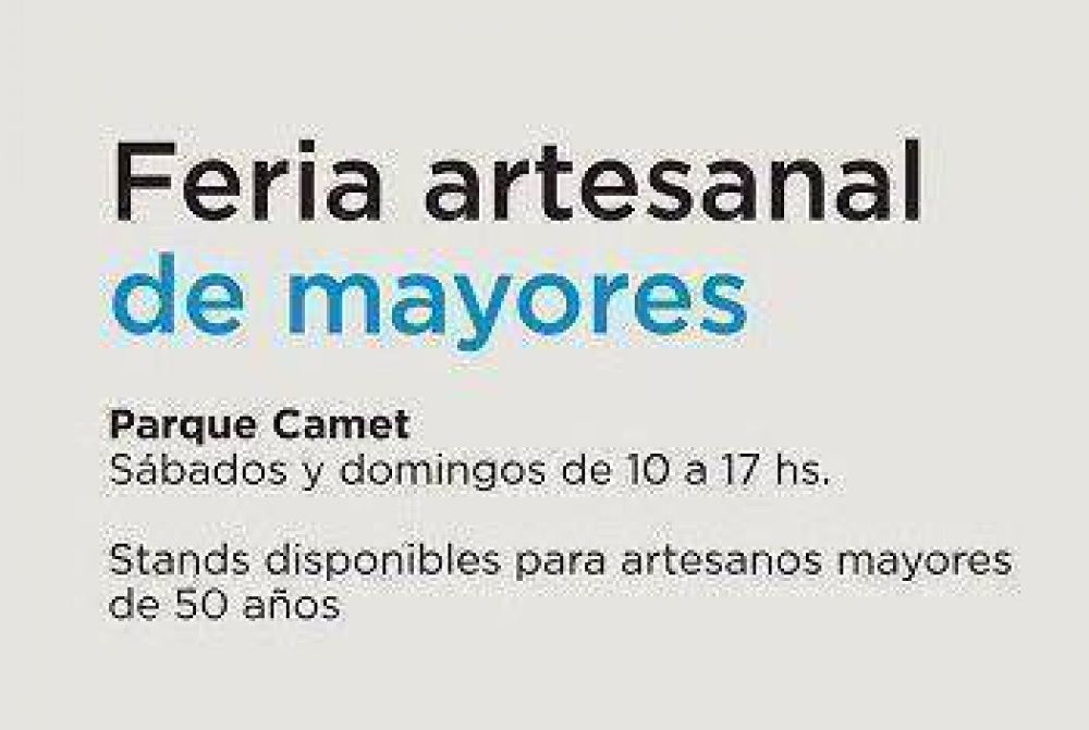 Est� abierta la inscripci�n para participar en la ''Feria Artesanal de Mayores''