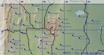 Un sismo se sinti� en C�rdoba y San Luis; no hubo da�os ni heridos