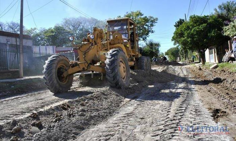 En barrio Arazaty ya pavimentan Necochea