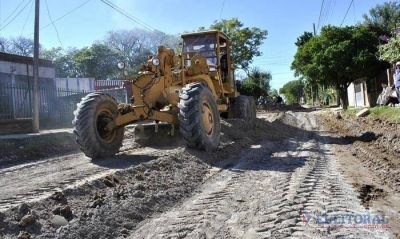 En barrio Arazaty ya pavimentan Necochea
