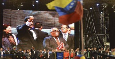 ACTO DE BIENVENIDA A LA ARGENTINA DEL  PRESIDENTE VENEZOLANO NICOL�S MADURO