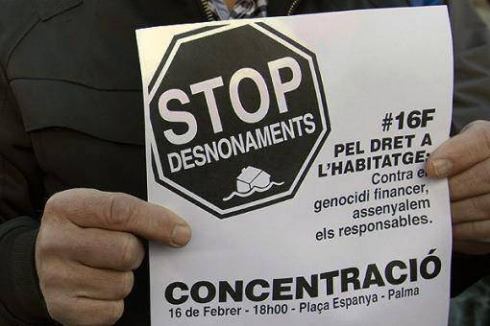 M�s de 30 mil familias perdieron su casa en Espa�a durante 2012 por no poder pagarle a los bancos