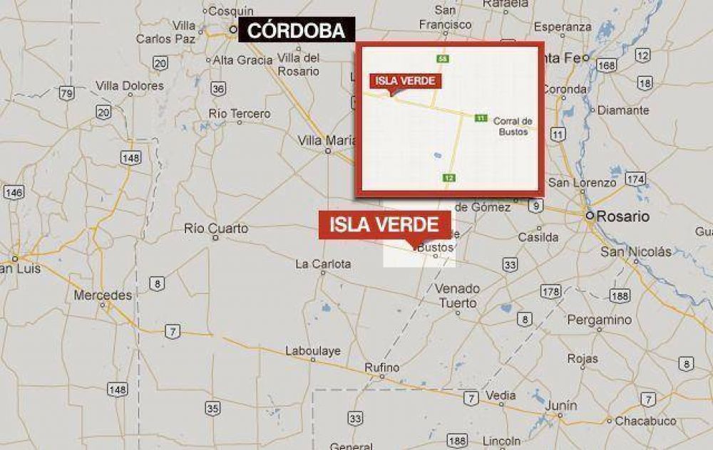 Dos muertos tras choque en la ruta 11 en C�rdoba