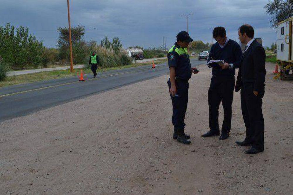 Entregaron elementos de seguridad vial para el control policial de Ruta 7