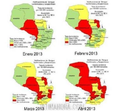 Epidemia de dengue con alta infestaci�n afecta a casi todos los departamentos del Paraguay