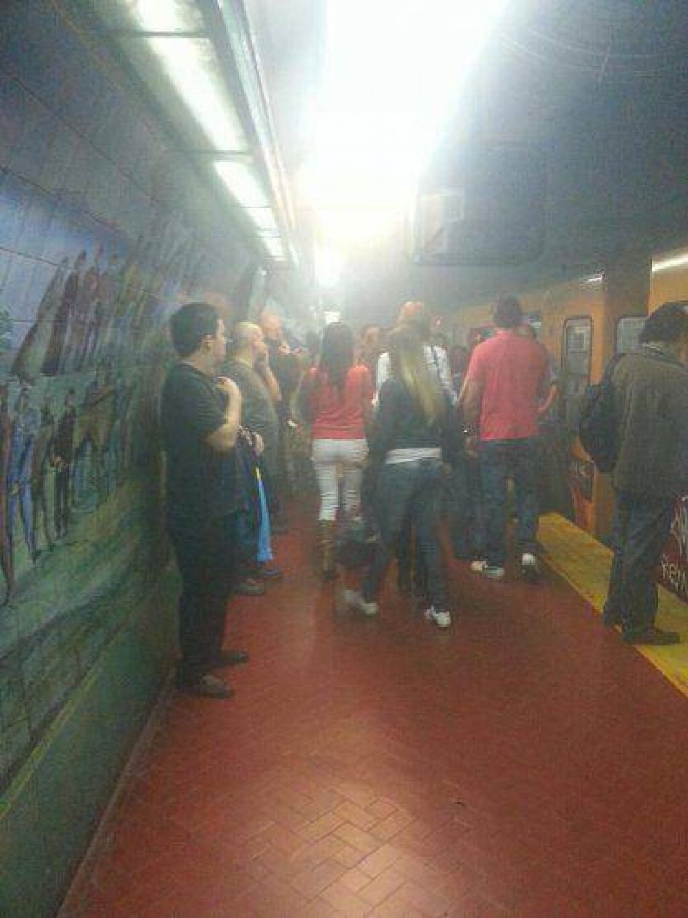 Susto en la L�nea D del subte por humo en un vag�n