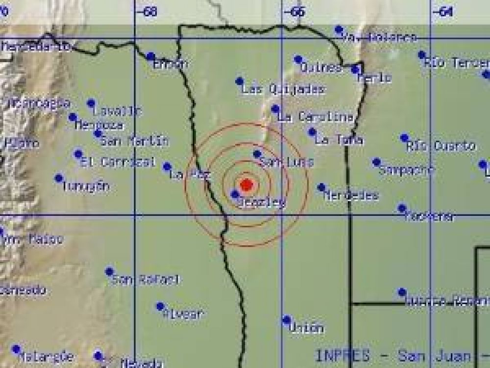 Registraron un sismo de 4.2 grados a 40 kil�metros de San Luis