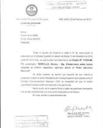 La UNSJ arremete contra Ganancias
