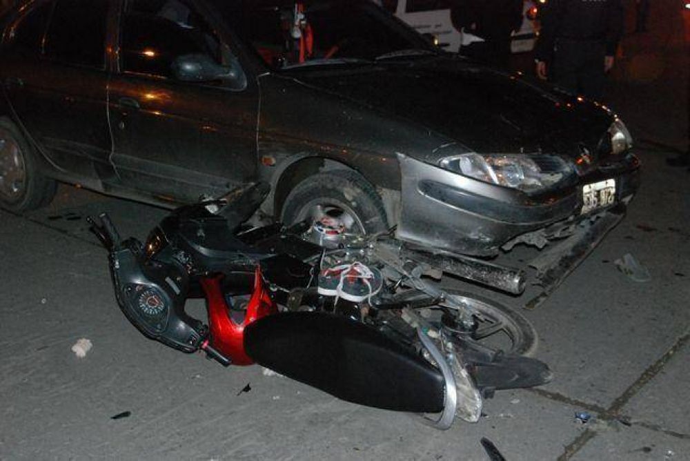 Motociclista herido