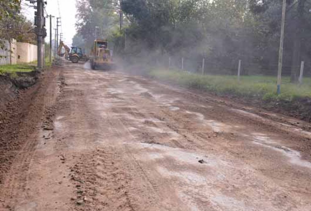 Trabajos sobre la calle Lisandro De la Torre
