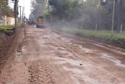 Trabajos sobre la calle Lisandro De la Torre