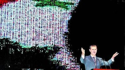 Entrevista al l�der Al Assad en medio del fuego de artiller�a