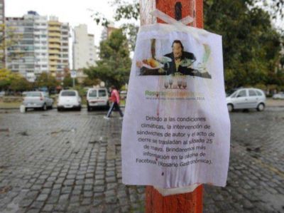 Suspenden actividades al aire libre por el cierre de Rosario Gastron�mica
