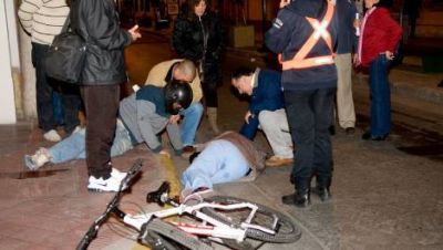 Violento accidente en una esquina c�ntrica