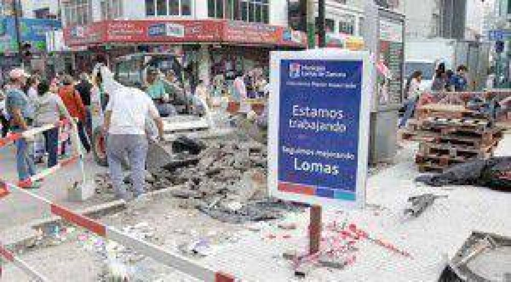 Peatonal Laprida: avanzan las obras de remodelaci�n