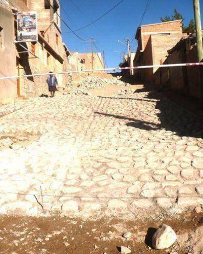 El empedrado ya es realidad en calle Ant�rtida