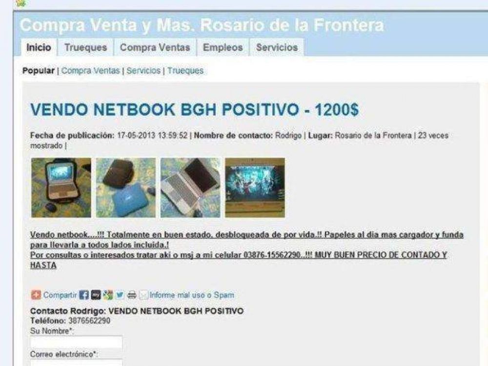 Venden las netbooks del programa Conectar Igualdad