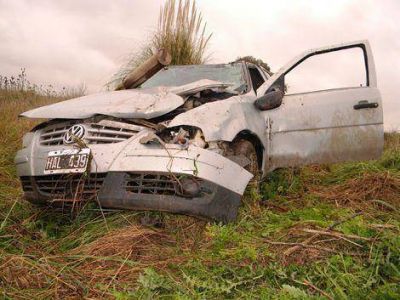 Volc� un auto en la Ruta Provincial N� 30 