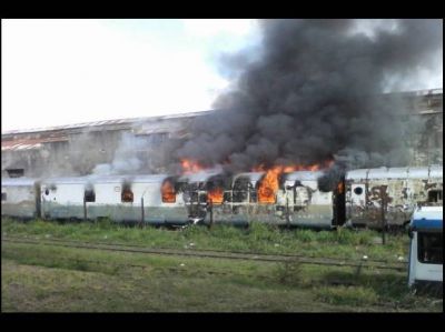 Se incendi� en Paran� un vag�n de una formaci�n abandonada