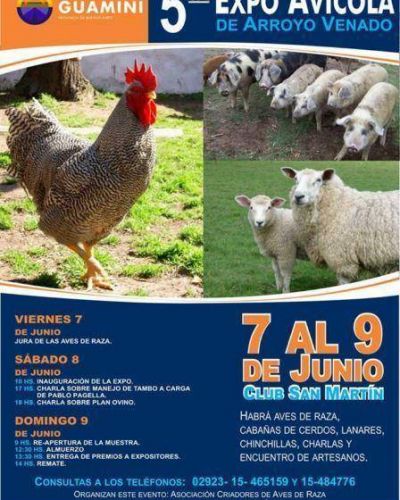Habr� una expo av�cola en Arroyo Venado
