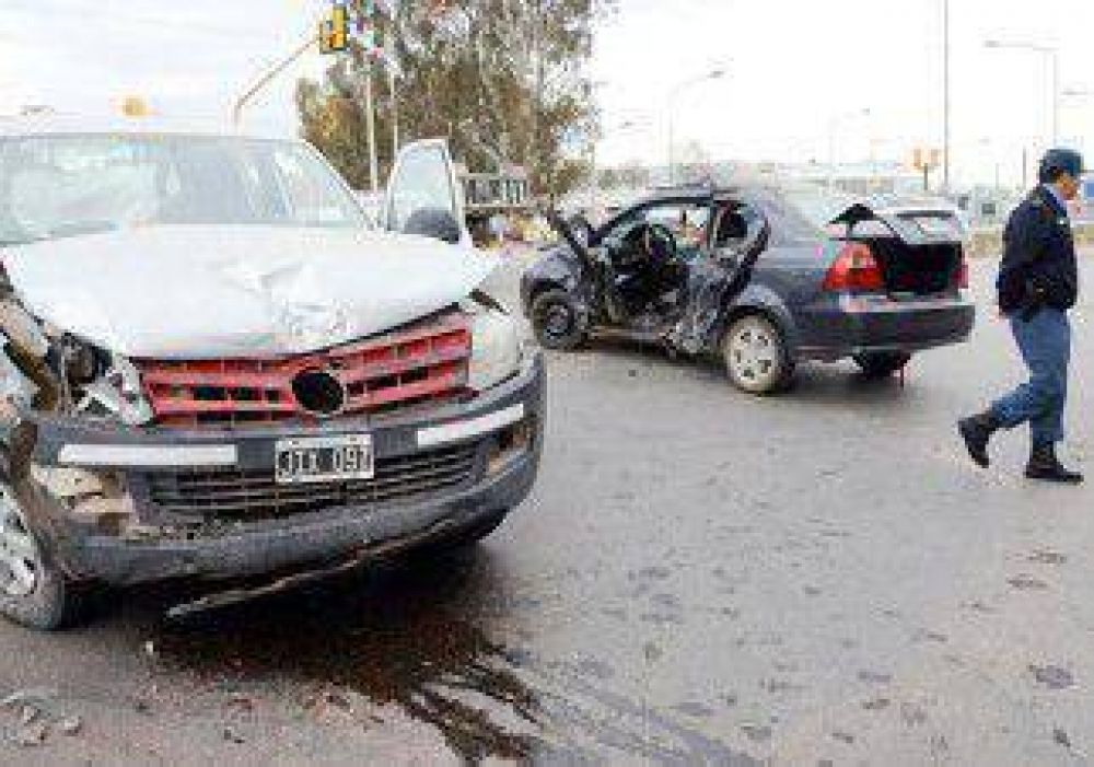 Violento choque sobre la multitrocha 