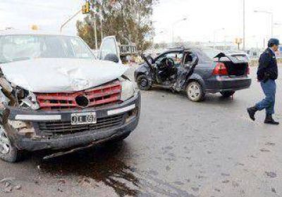Violento choque sobre la multitrocha 