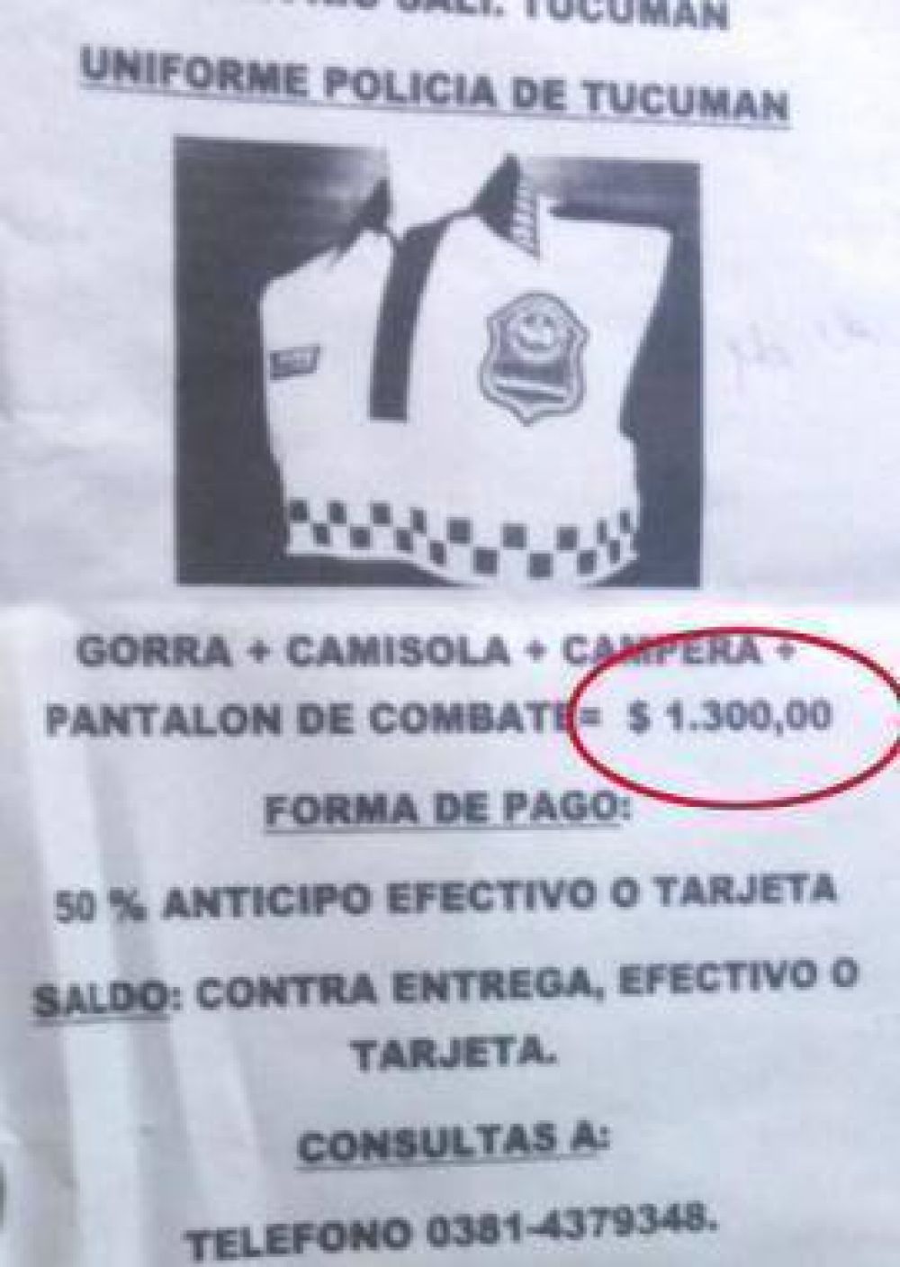 Te lo vende un amigo: polic�as deben pagar $ 1.300 por el nuevo uniforme