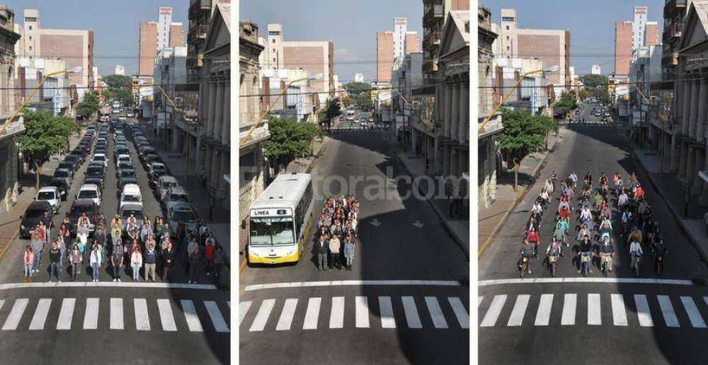 Doce cuadras de Rivadavia tendr�n carriles exclusivos para colectivos