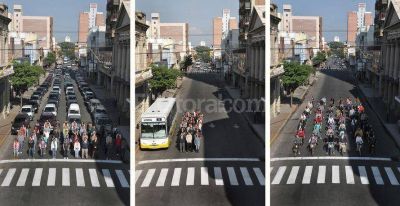 Doce cuadras de Rivadavia tendr�n carriles exclusivos para colectivos