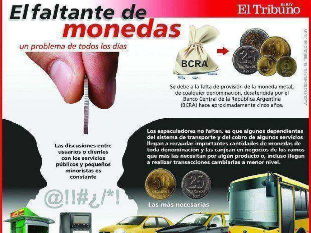 La falta de monedas se extender� en el tiempo
