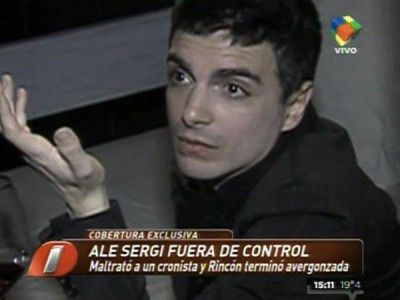 Ale Sergi "atac�" a un cronista de Intrusos